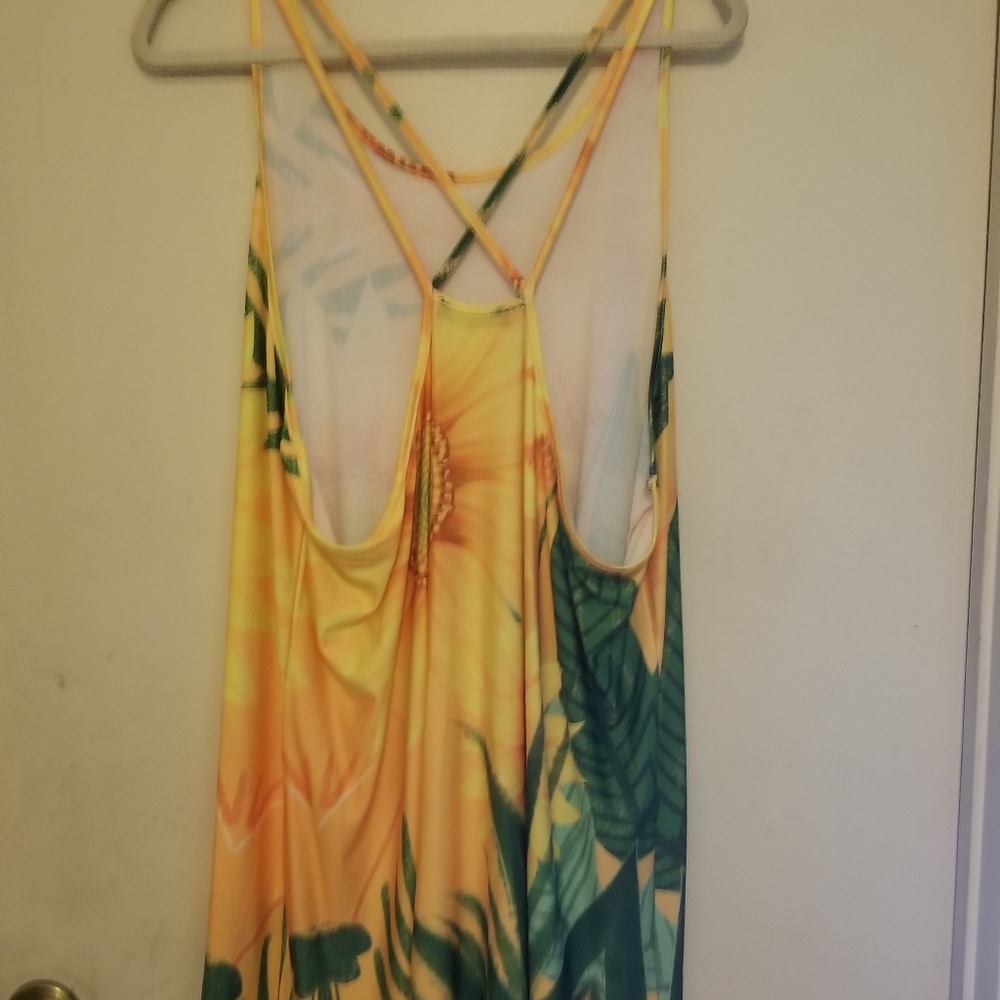 Knee high sunflower sundress